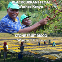 Washed Coffee Icons Set: Kenya and Ethiopia