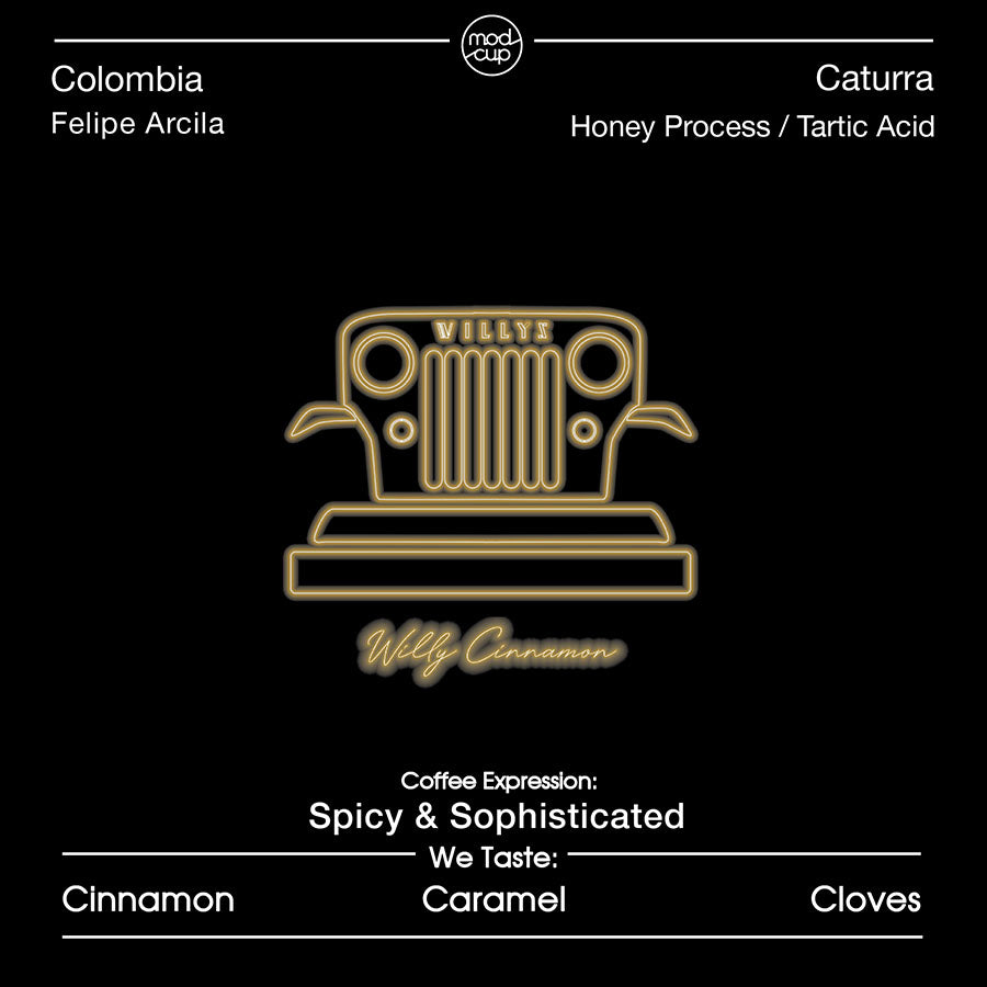 
                  
                    Colombia Maceration Series - Willy Cinnamon
                  
                